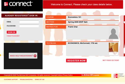 the Connect web site.