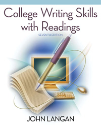 Large Book Cover for College Writing Skills with Readings 