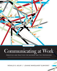 Adler, Communicating at Work, 10e, large book cover